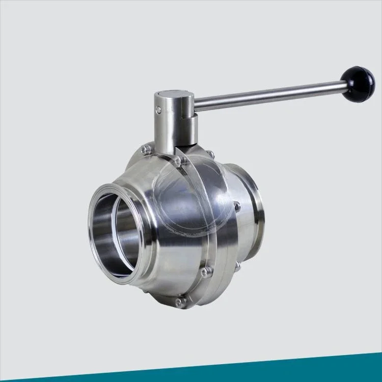 Quick-loading butterfly ball valve 304 sanitary valve clamp type