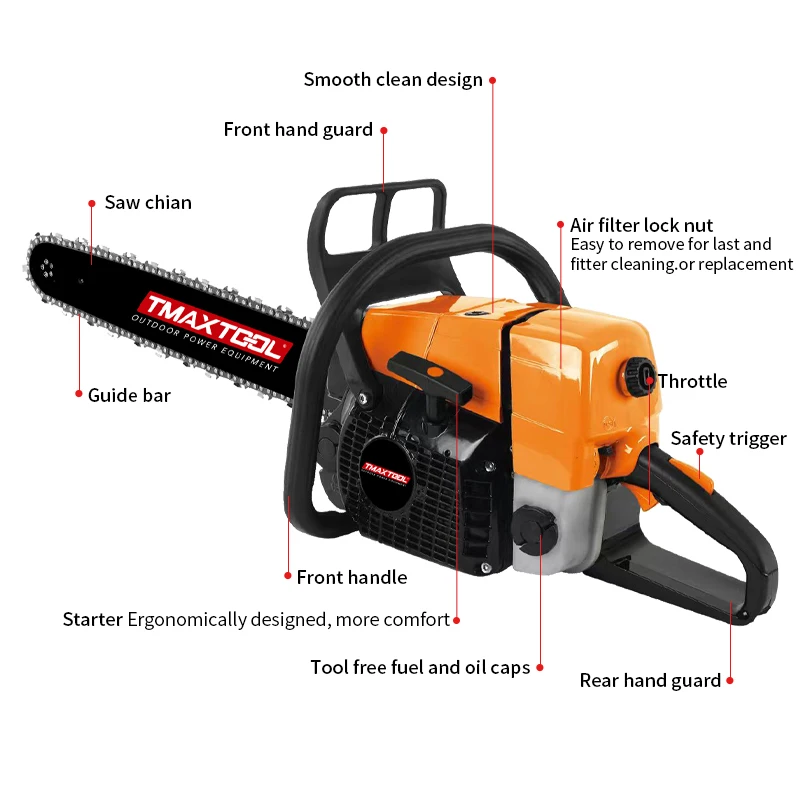 59cc Chain Saw Machine 3.1KW Gasoline Chain Saw Engine For ST MS361 MS341 Petrol Chainsaw