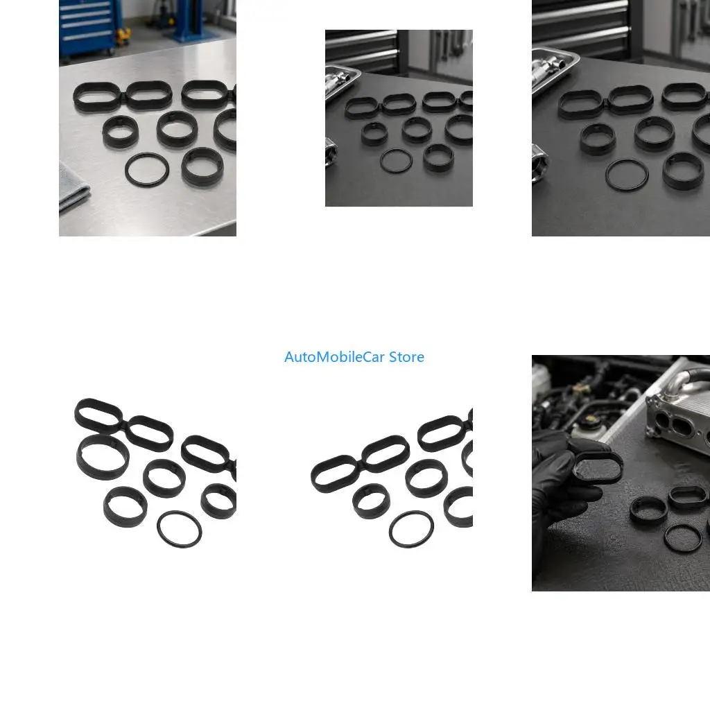 G8TE Oil Filter Adapter Repair Gasket Set for Select 3.2L 3.6L Applications, 7 Piece Engine Service for Fitment Review and Use