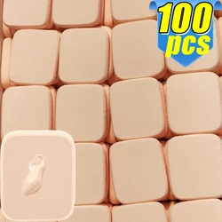 100pcs Portable Powder Puff Beauty Face Contouring Shadow Air Cushion Cosmetic Tools Wet Dry Use Foundation Sponge Puffs