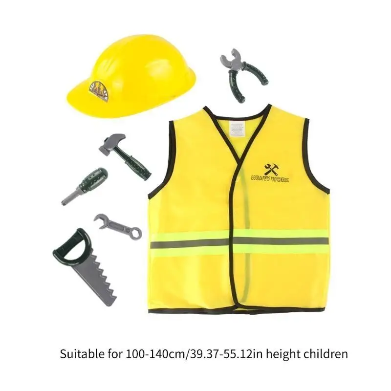 R1WE Bauarbeiter-Kostüme, Verkleidungskleidung für Halloween, Geburtstag, Party, Geschenk