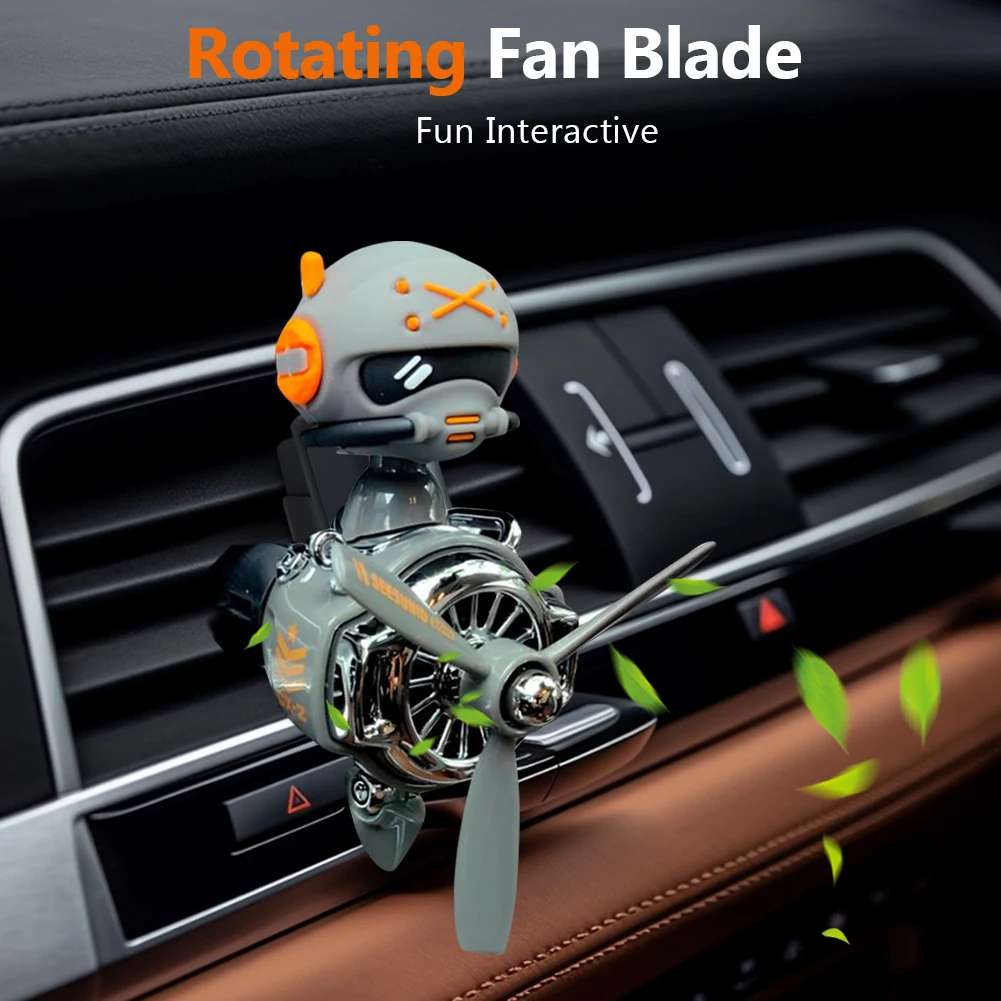 

For Nodding BOBO Bear Airplane Car Vent Clip rotational diffusion Aroma Diffuser Creative car Fragrance Ornament Accessories