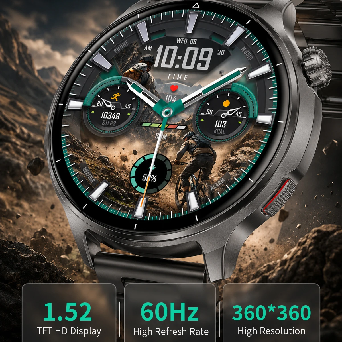 ساعة ذكية رياضية للخارج بشاشة - مراجعة Hybrid Smartwatch وسعره
