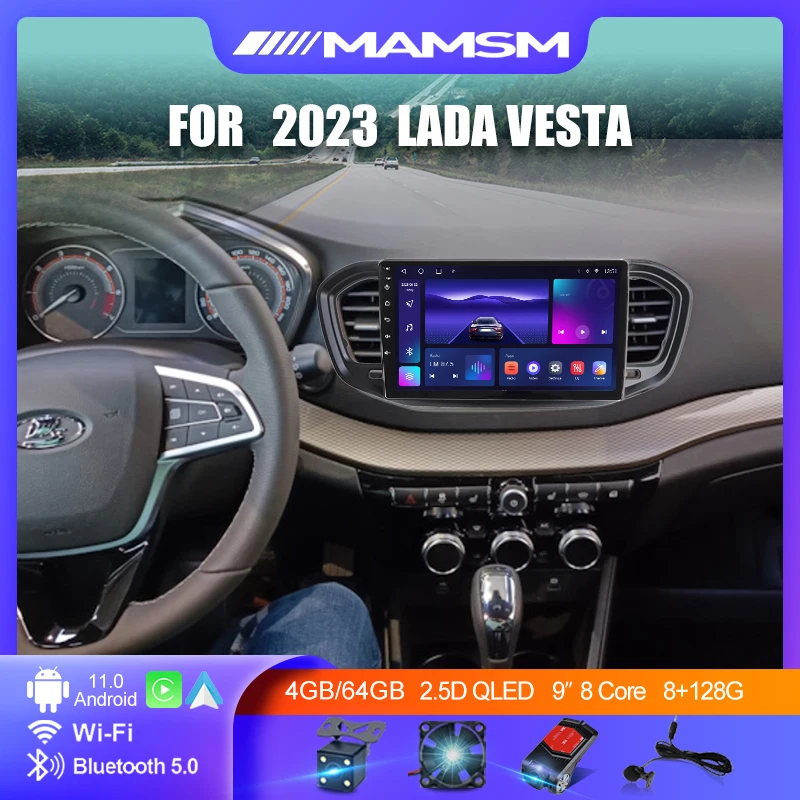 

Android 11 DSP 4G+WiFi Car Radio Multimidia Video Player Navigation GPS For Lada Vesta 2023 2din Head Unit Carplay Auto 8+128G