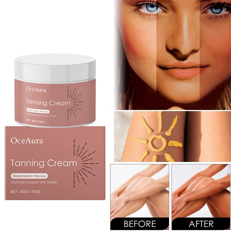 Crema de cuidado oscurecimiento marca piel saludable suave ajuste Natural tono de piel luz nutritiva hidratante cuidado diario crema bronceadora corporal