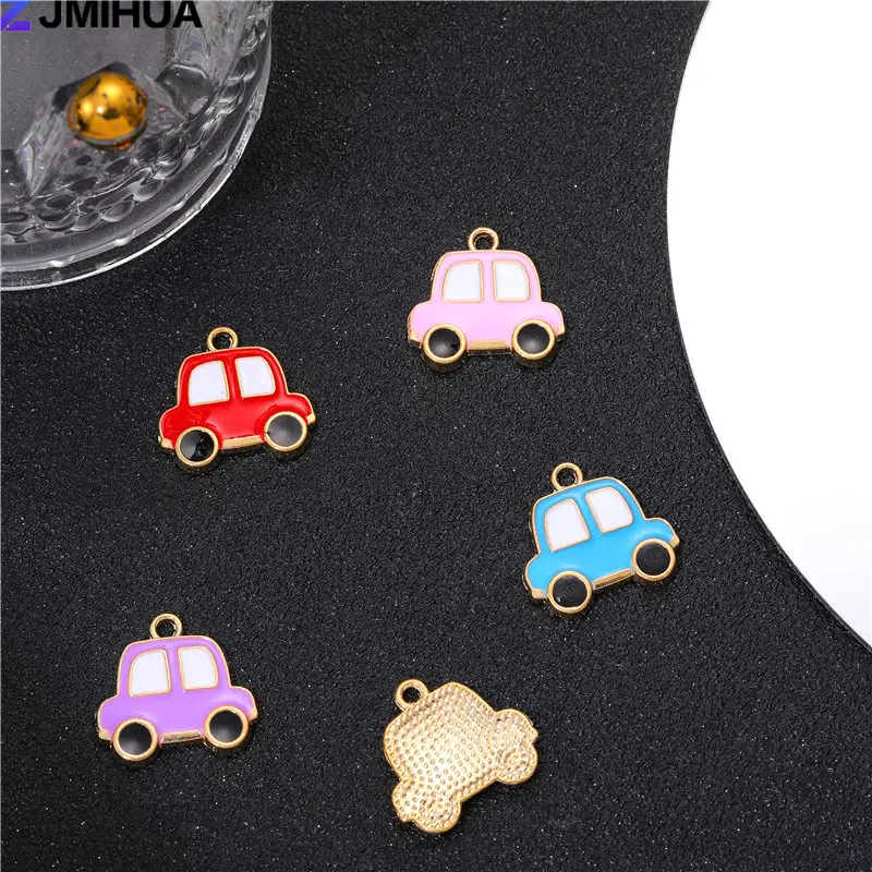 15pcs Enamel Charms Cute Car Charms Pendants For Jewelry Making Supplies DIY Handmade Bracelets Earrings Findings Accessories