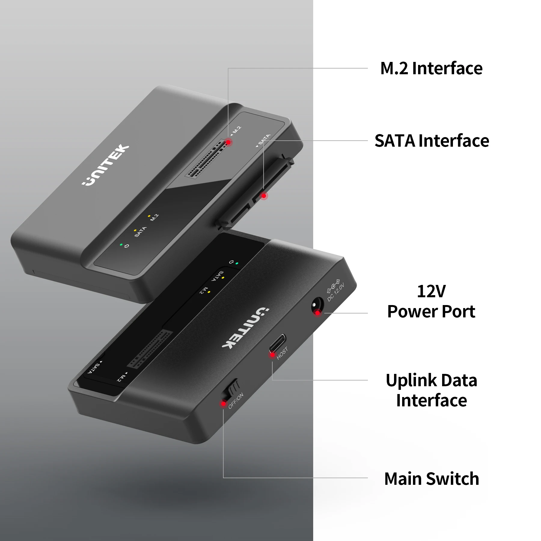 USB-C 10Gbps Dual SSD HDD Adapter Type C to M.2 NVMe SATA 2.5 inch and 3.5 inch Drive Dock UASP TRIM Support for Windows Mac Lin
