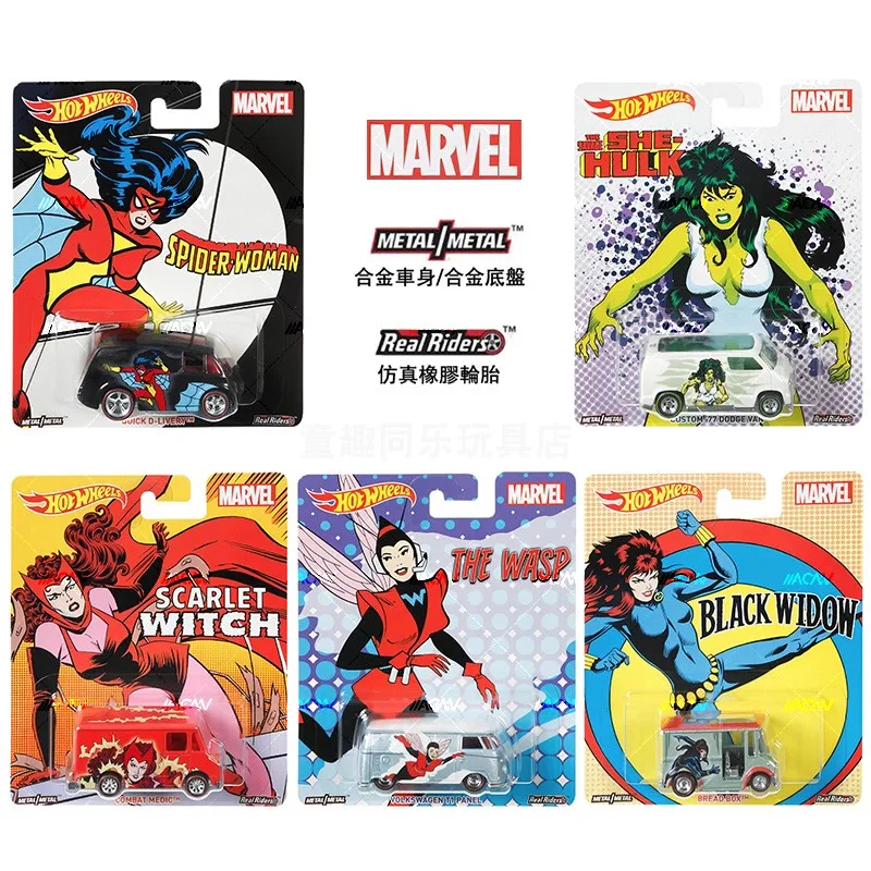 Stock-Hot Wheels Vintage Culture de divertissement Ant-Man Hulk édition féminine modèle de voiture en alliage petit jouet de véhicule T1 populaire