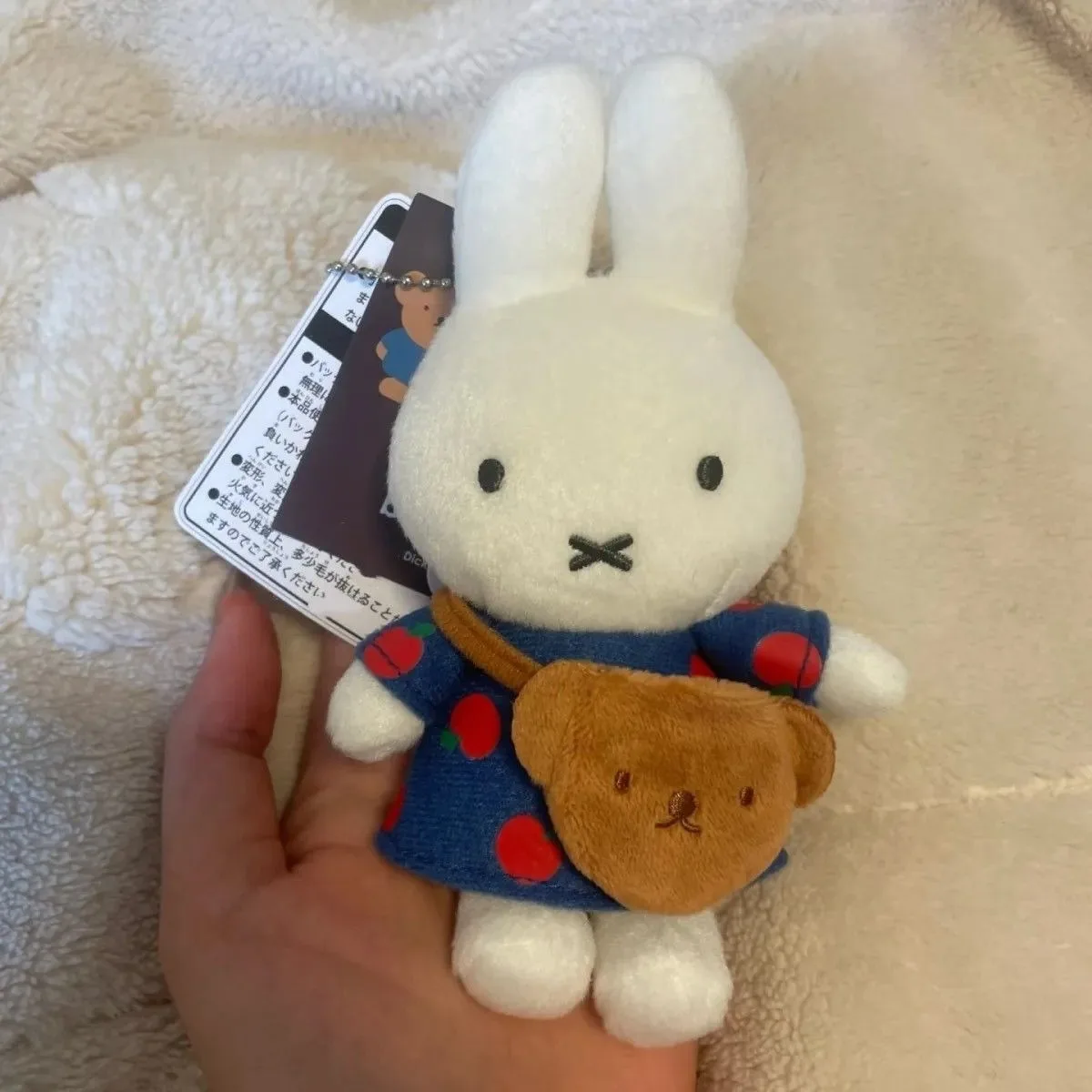 Kawaii Anime Miffy Rabbit Creative Apple Series Cute Cartoon Girl Heart Plush Doll, Figurine Gift Decorative Item