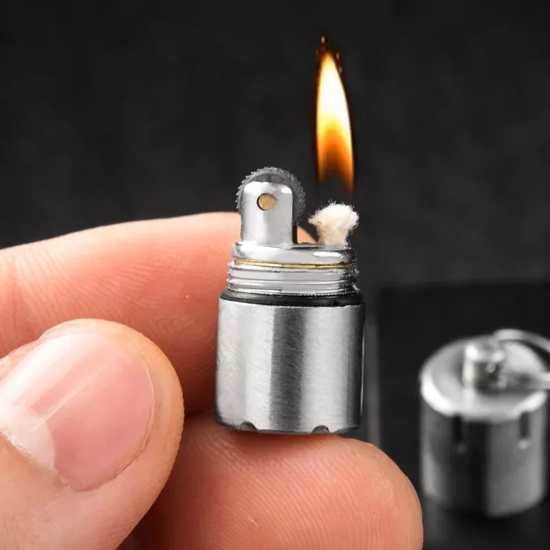 Trench Kerosene Lighter Mini Hangable Keychain Nostalgic Bullet Old-fashioned Gasoline Small Cigarette Lighter Dropshipping