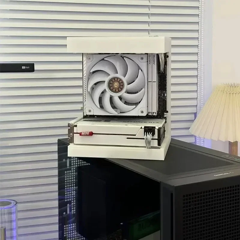 Desktop sea view room computer itx small chassis supports 17X17/17X19 main board SFX power supply, supports customization