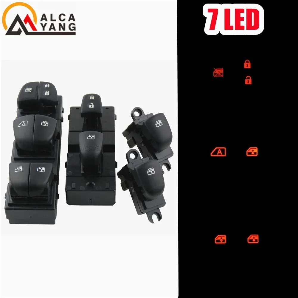 

LED auto Window Switch For Nissan x-trail t32 2021 Qashqai 2015 Power Windows Glass Lifter Control Button car accessories