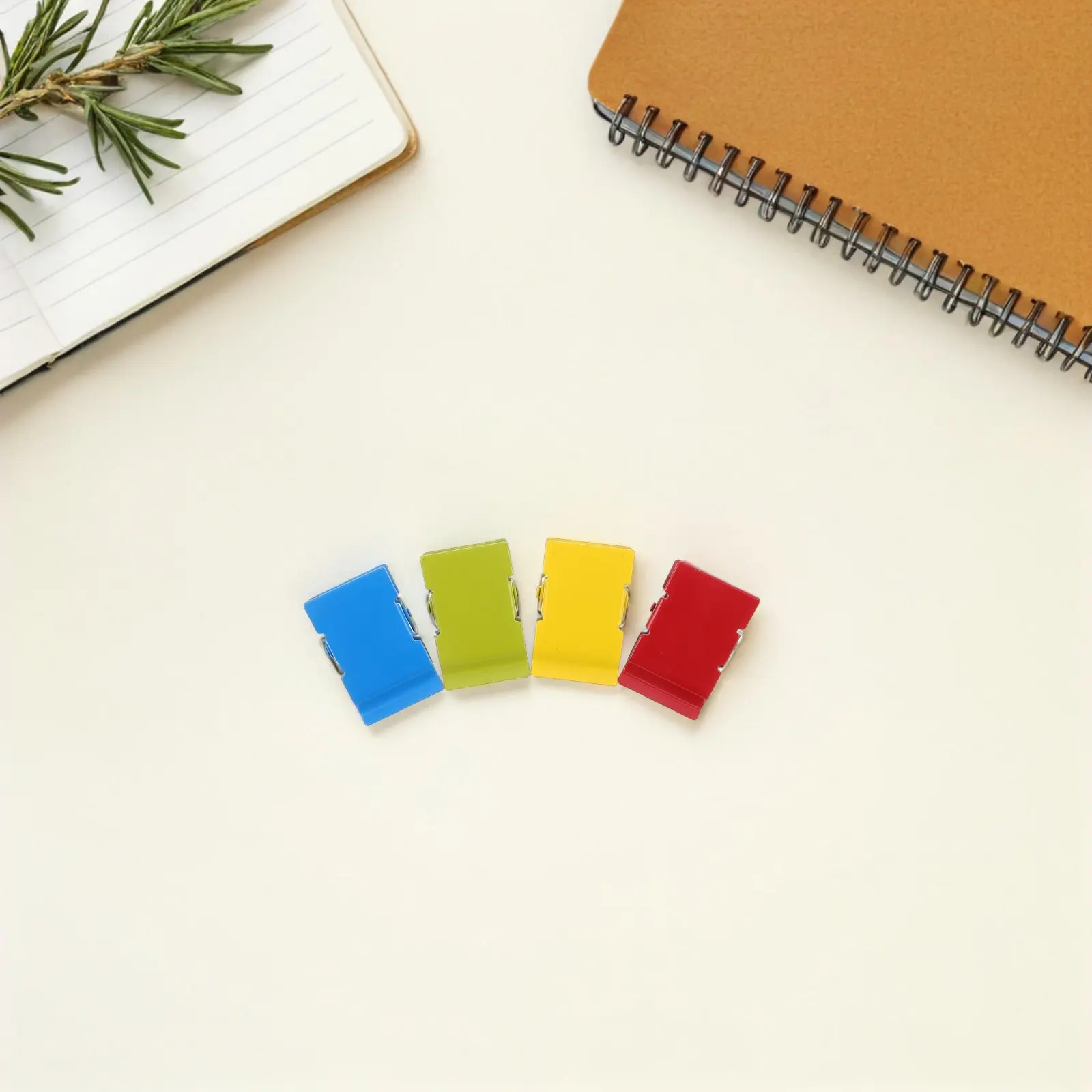 4Pcs Large Metal Binder Clips Colorful Rustproof Office Paper Clamps for Thick Documents Organizing Filing and Journaling