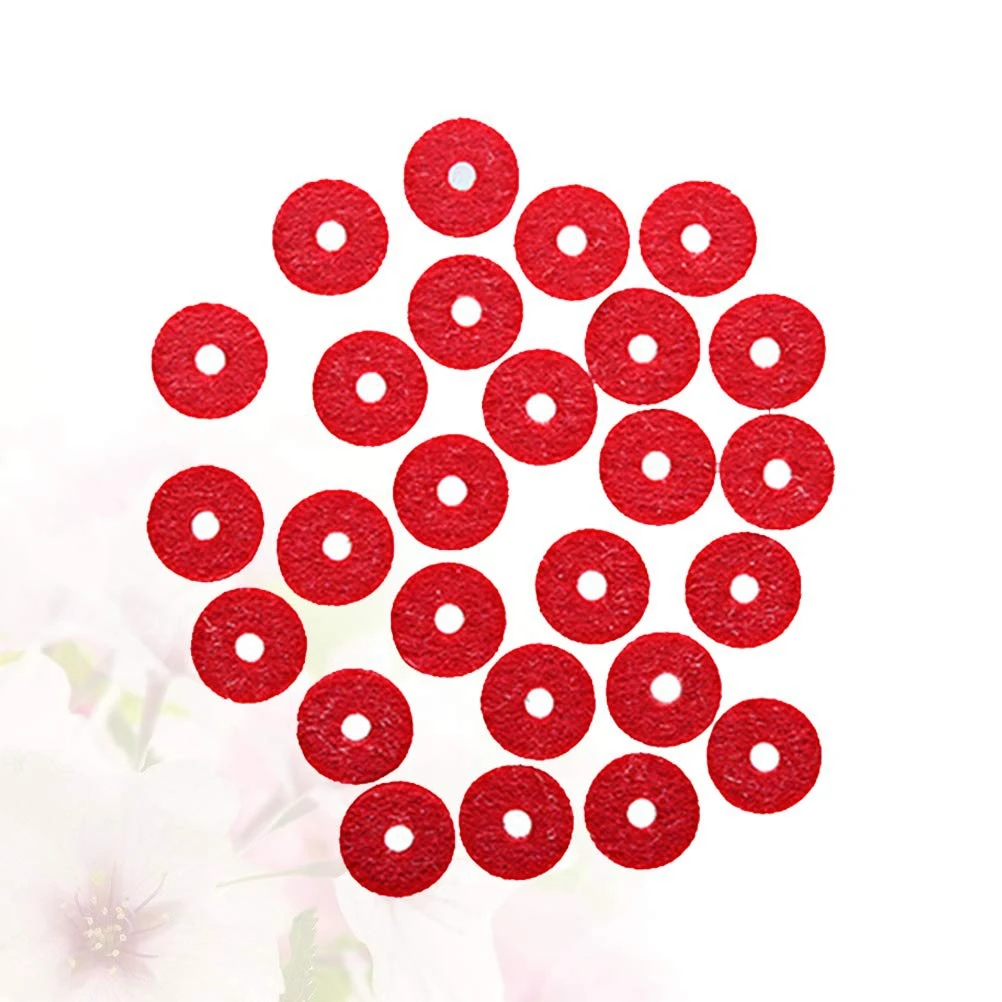 Y334A HOT  90Pcs Piano Keyboard Felt Front Rail Regulating Punchings Repair Parts (Red)