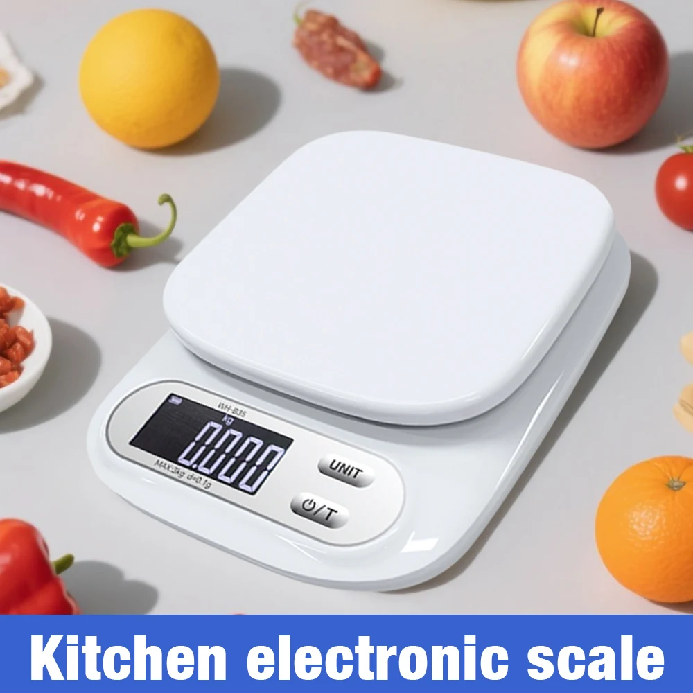 0.1g/1g LCD Digital Kitchen Scale 3kg/7kg Food Scale Battery/USB Charging Electronic Balance For Cooking Baking Coffee Tea