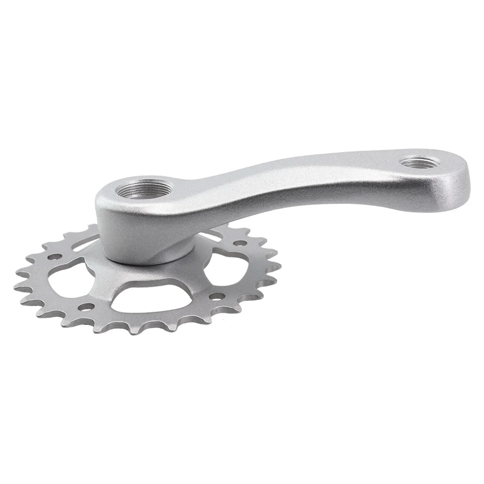25T/28T Children Kids Bicycle Crankset Single Speed Crank Set Square Hole Matte and Glossy Lightweight Aluminum Alloy