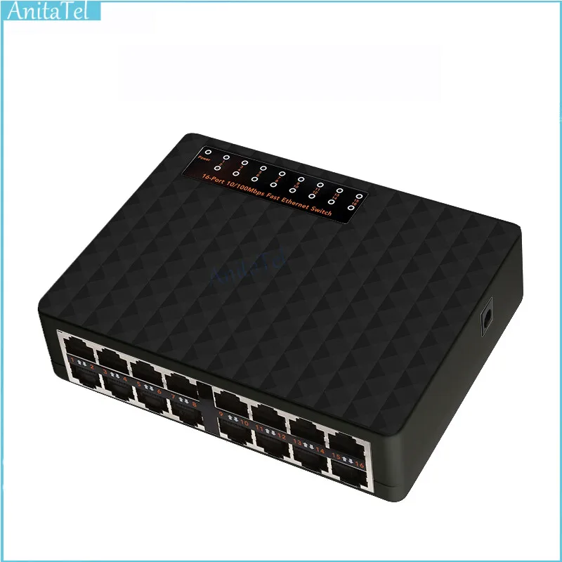 16 Port 10/100Mbps Network Switch Fast Ethernet Smart Switcher High Performance RJ45 Hub Internet