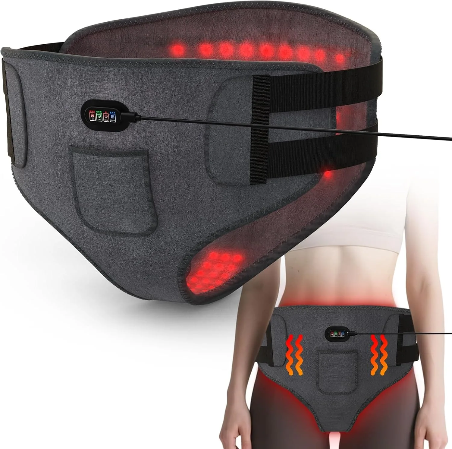 

Red Light Therapy Pants for Women Vaginitis 162 LEDs 660nm with Vibration Massage and Heating Function Peroid Pain Relief
