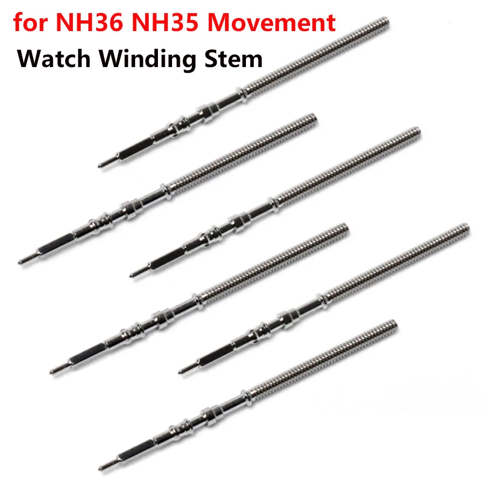 

2/10Pcs Metal Watch Winding Stem for NH36 NH35 Movement Repair Crown Kits Replacement NH35 Stem Connecting Shaft Lever Parts