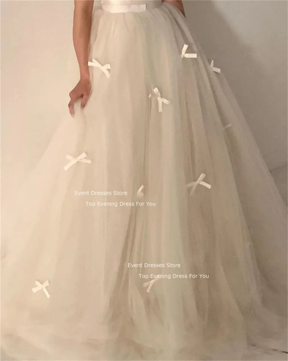 LISM Customised Fairy Princess Wedding Dresses Sleeveless Bow Appliques Bridal Gowns Formal Photoshoot Bride Dresses For Korean