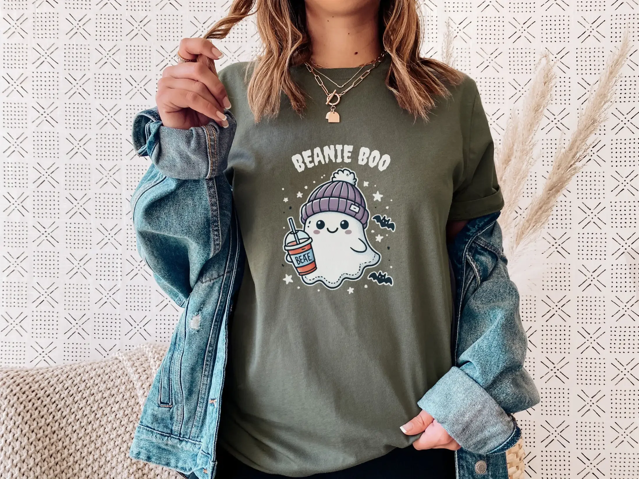 Футболка Beanie Boo Ghost Хэллоуин Happy Spooky Season