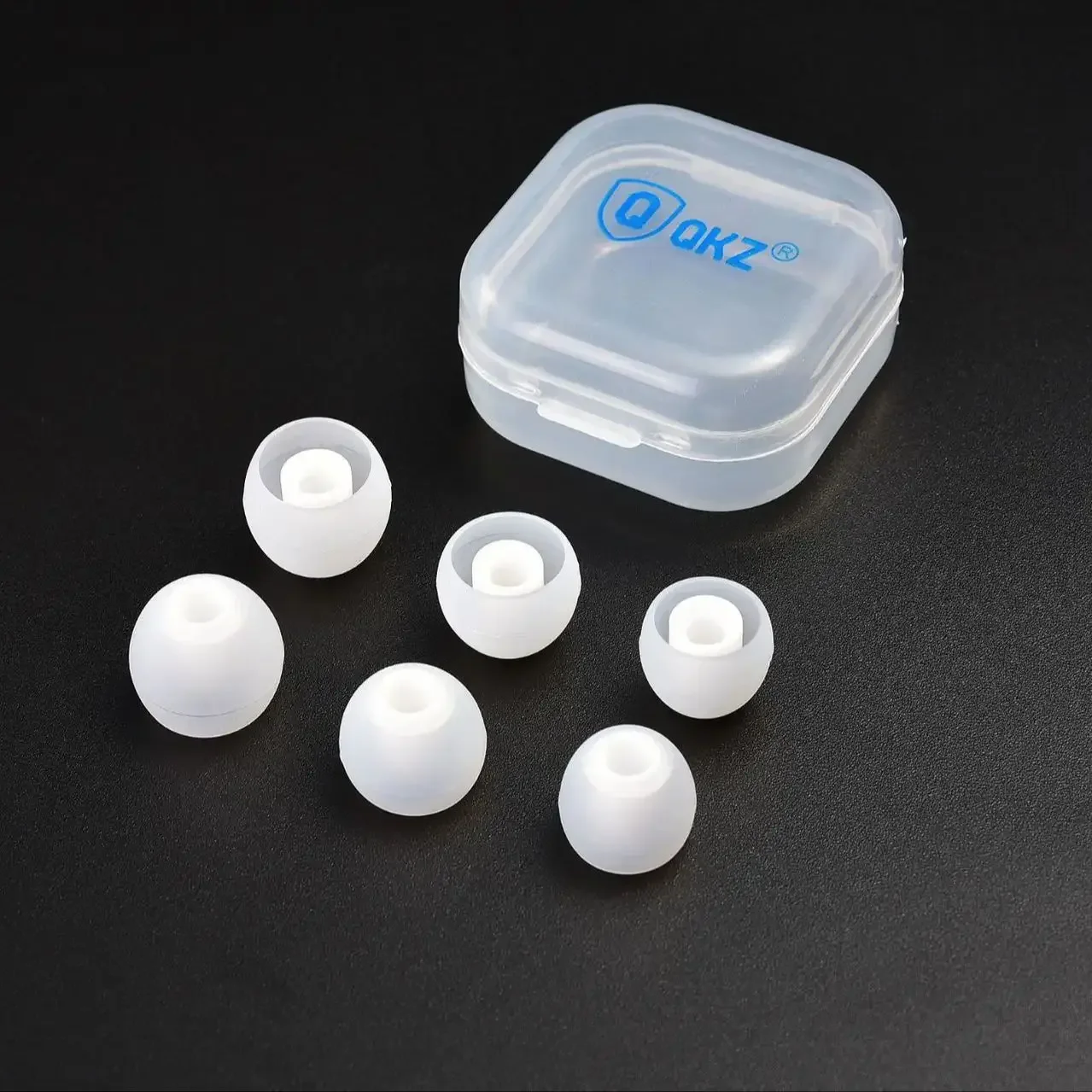 จุกหูฟังซิลิโคน QKZ/Tingsheng แบบสองสี อุปกรณ์เสริมสำหรับหูฟัง