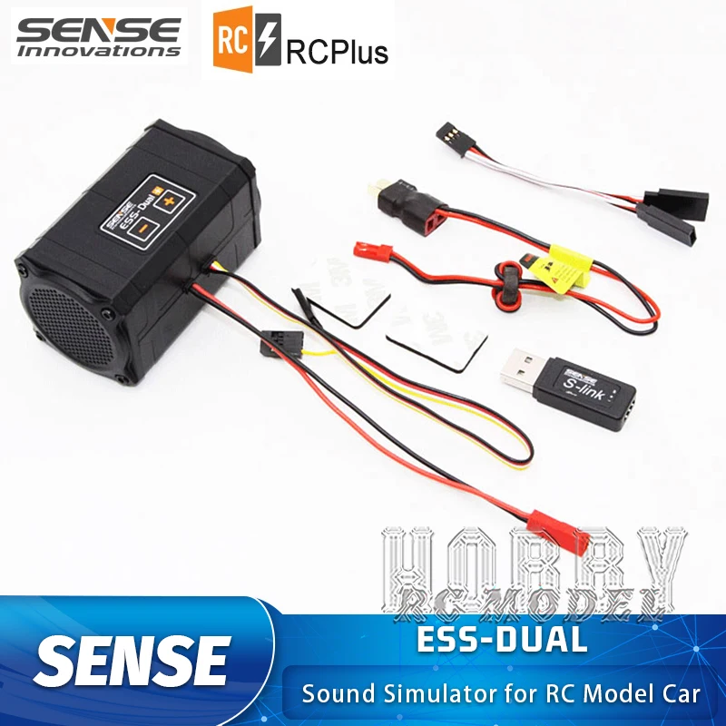 SENSE ESS-DUAL 2 Speakers Engine Sound Simulator for RC Model Car Crawler Buggy Dirft Racing Modification Accessories SCX10