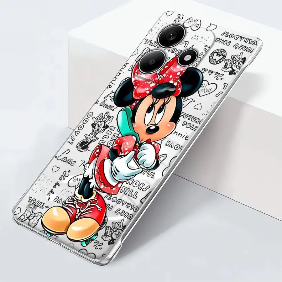 Disney Mickey Minnie Mouse for Xiaomi Redmi Note 10 Pro 13 12 Pro 14 Pro+ 5G Phone Case Transparent Clear Hard Cover