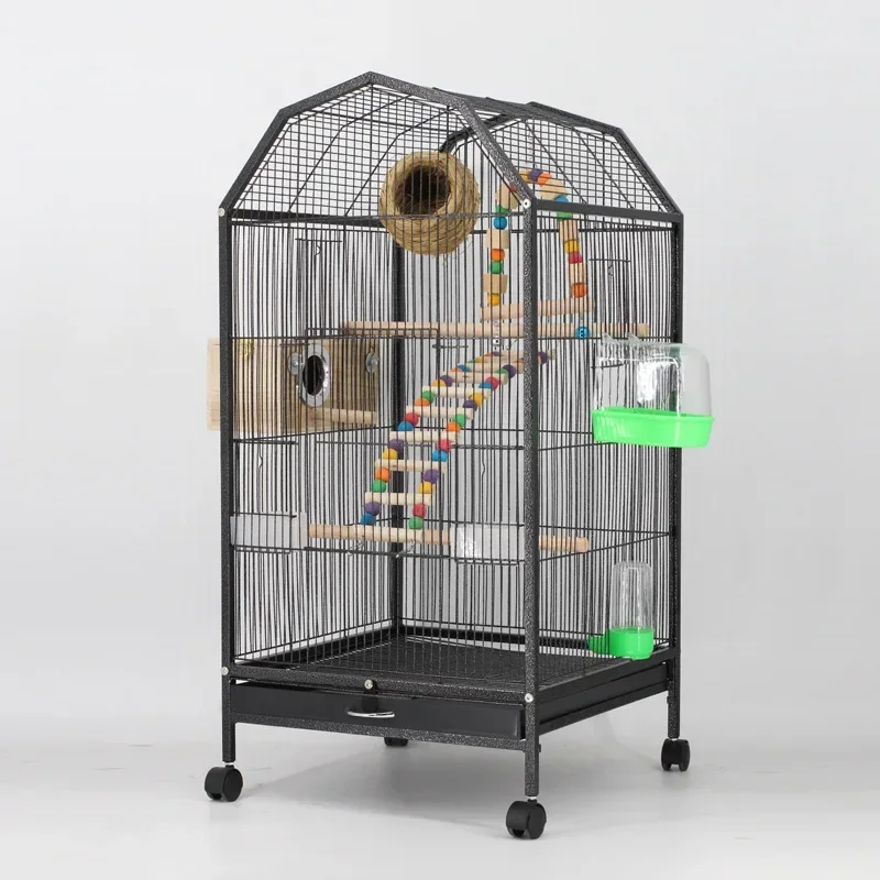 

Metal Bird Cages, Medium and Large Multifunctional Bird Cages, Budgies, Cockatiels, Parrots, Advanced Bird Villa Sets