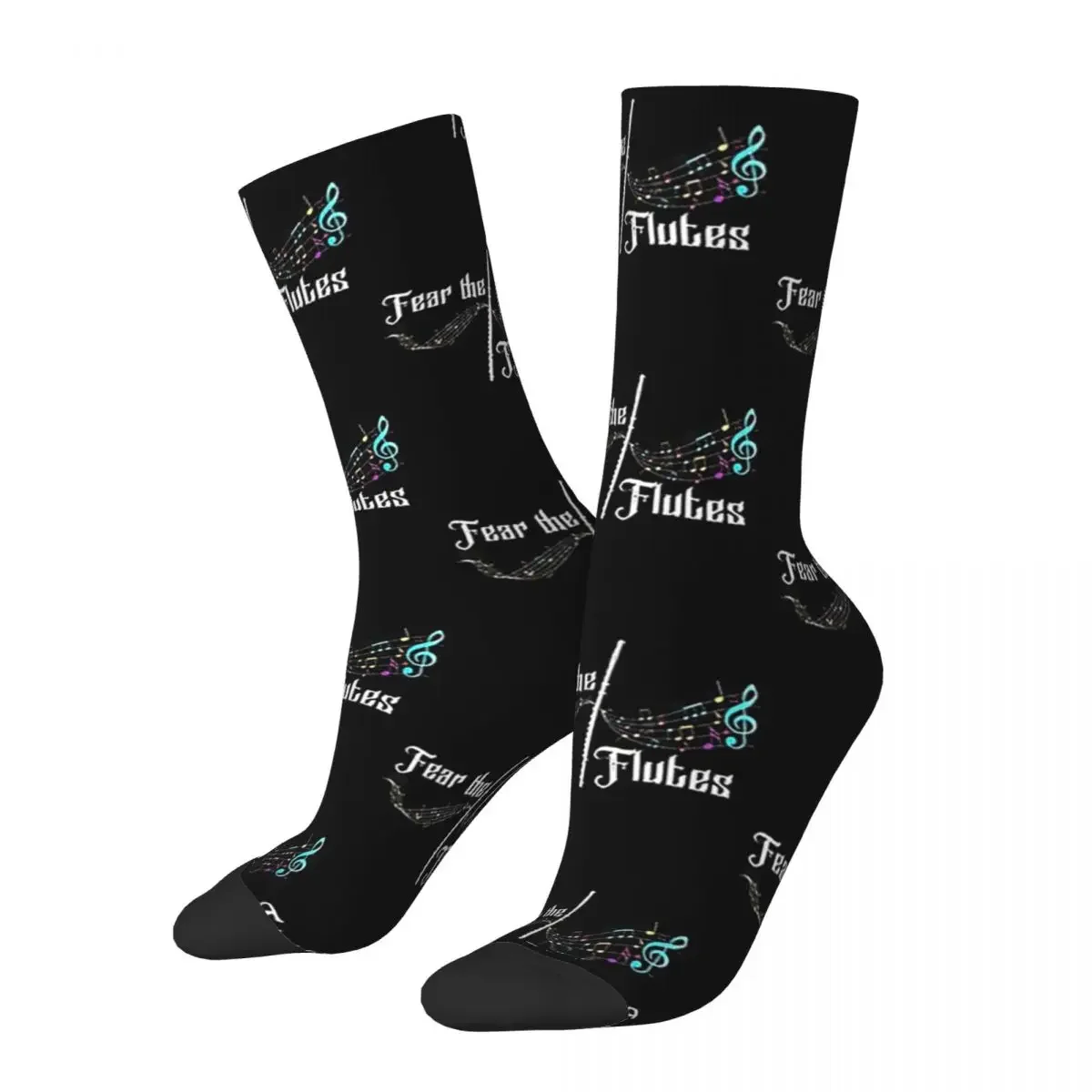 Fear The Flutes Socks Harajuku Super Soft Stockings All Season Long Socks Accessories for Unisex Christmas Gifts