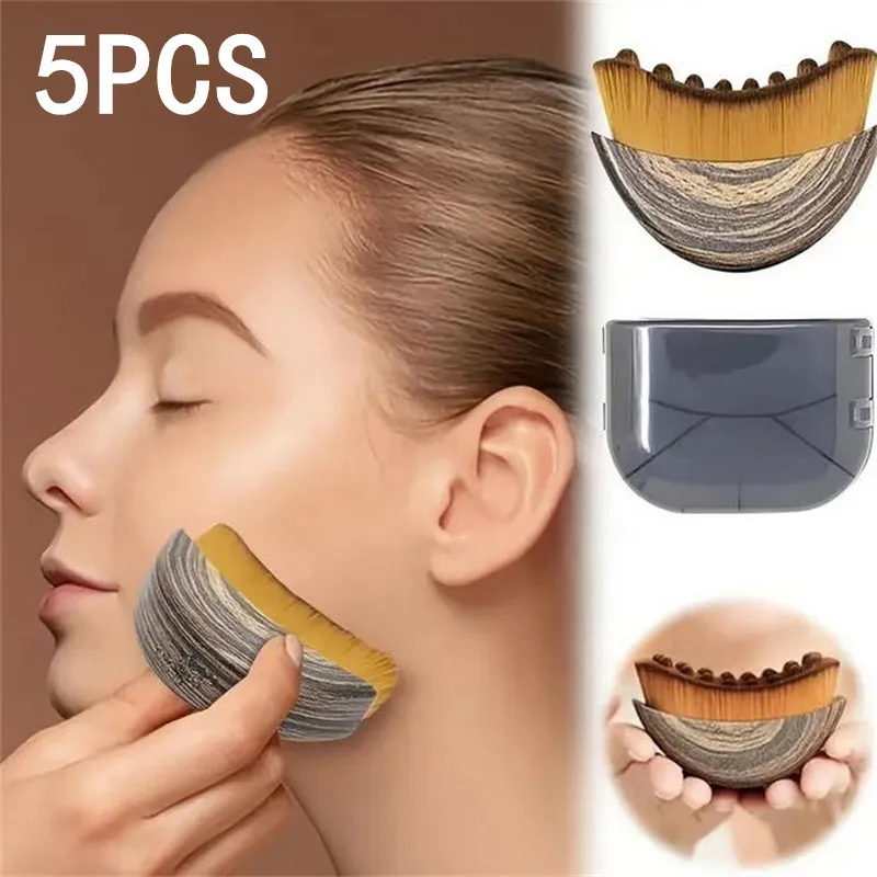 

1/2/5PCS Lymphatic Contour Face Brush Lymphatic Drainage Reduce Puffiness Relief Fatigue Facial Massager Face Chin Skin Tool