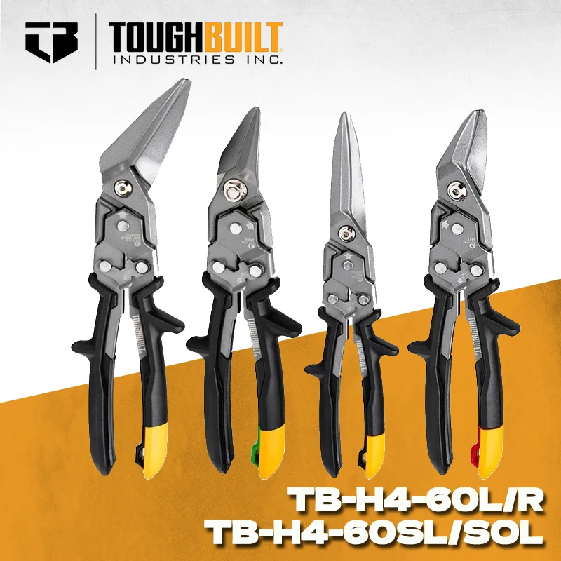 

Ножницы авиационные TOUGHBUILT TB-H4-60-L, TB-H4-60-R, TB-H4-60-SL, TB-H4-60-SOL (левые/правые/прямые, длинные/прямые с отступом) – ручной инструмент