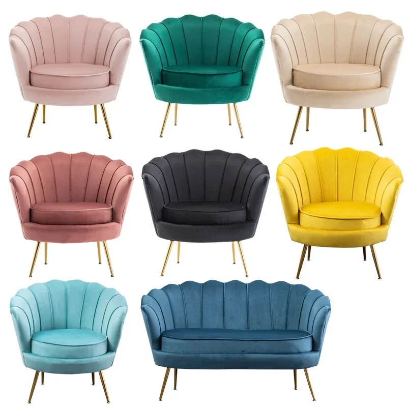 Nordic Modern Simple Single Sofa Light Luxury Living Room Bedroom Seat Solid Wood Frame Soft Sofa for Elegant Decor