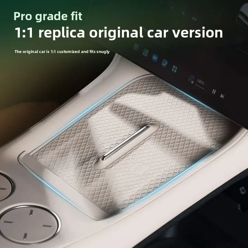 

Car Center Console Wireless Charging Silicone Pad Anti-slip Protective Mat Car Interior Accessories For Xiaomi YU7 2025 2026