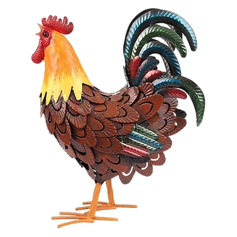 AXYC Decorative Iron Rooster Sculpture Art Piece Suitable For Backyard Pathway Both Indoor And Outdoor Spaces As A Unique Gift