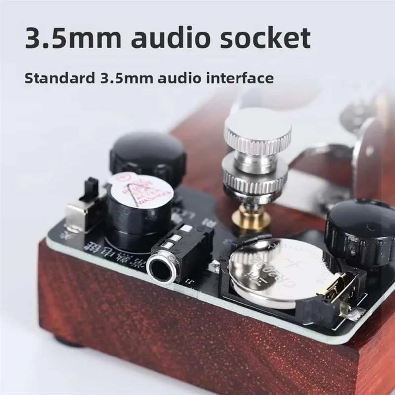 

Qy-K-8 Hand Manual Training Key CW Morse Keyer Shortwave Sound And Light Practice Board