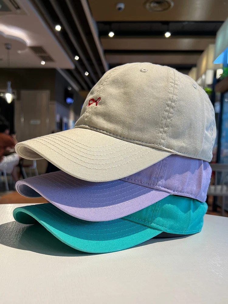 

Embroidered Baseball Cap Women's Big Head Circumference Soft Top Sun Hat Versatile Casual Peaked Cap