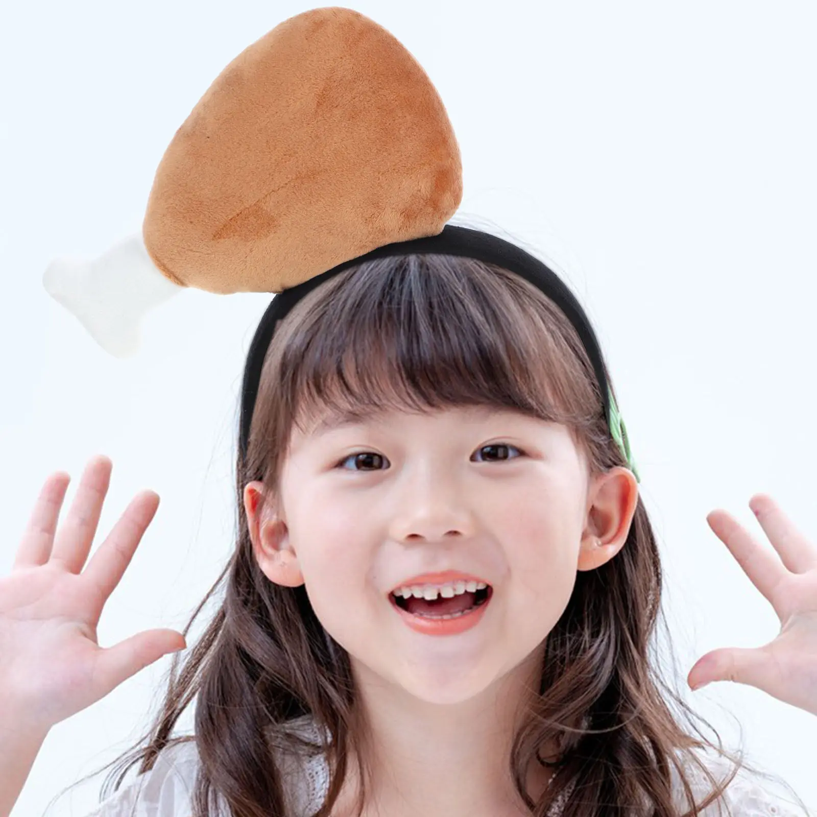 

Turkey Leg Headband Cartoon Funny Party Headpiece Soft Comfortable Face Washing Hair Accessory Photo Prop Cosplay