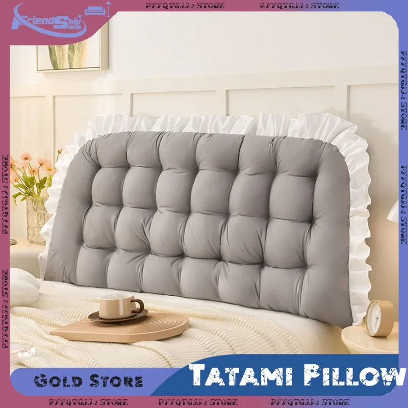 Tatami Bed Headboard Pillow Soft Sleeping Neck Body Pillow Oversized Bedside Cushion Sofa Backrest Support Bolster BedRoom Decor