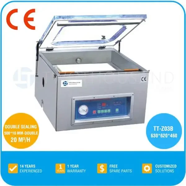 TT-Z03B 500X10MM Double Seal Bar Vacuum Chamber Sealer Packing Machine