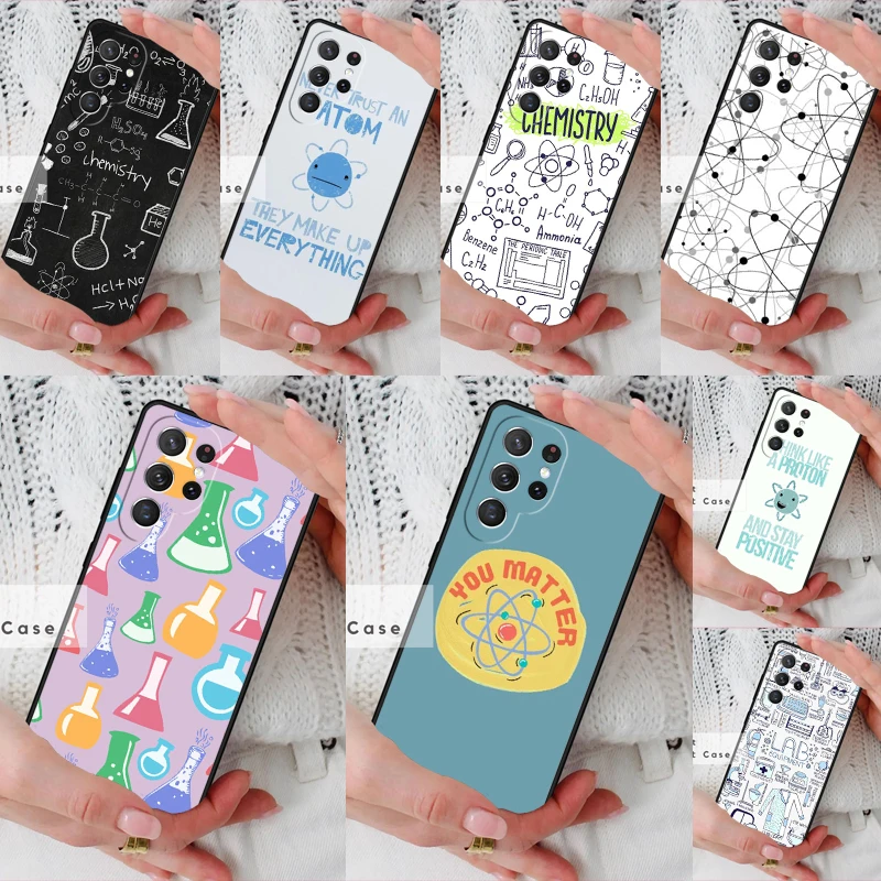 Atom Chemistry Science Phone Cover Case for Samsung Galaxy S26 Ultra S20 FE Note 10 S24 S23 S21 S25 Plus S22