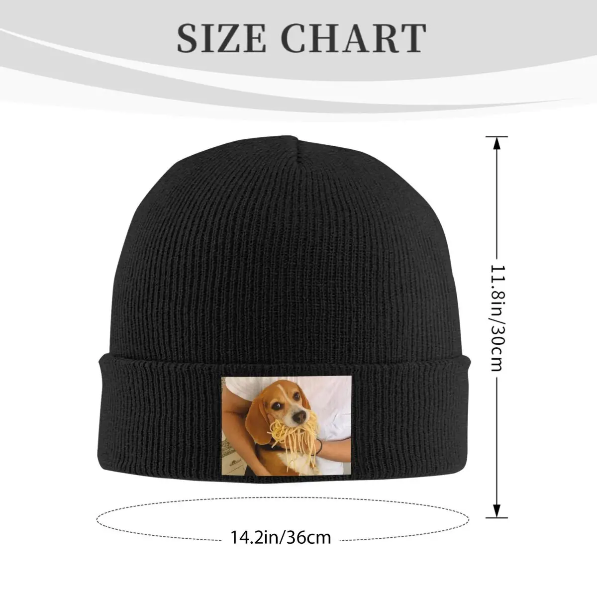 Funny Beagle Dog Design Warm Knitted Cap Hip Hop Bonnet Hat Autumn Winter Outdoor Beanies Hats for Men Women Adult