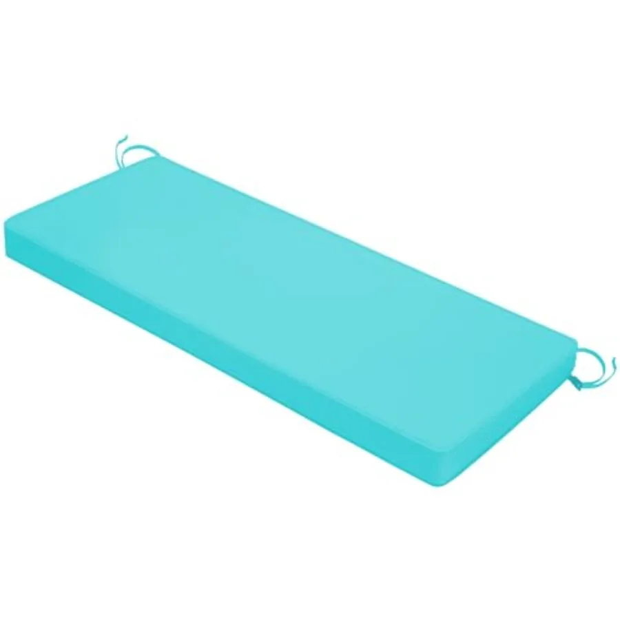 

Подушки для уличных скамеек 48 x 16 x 3 дюйма с завязками, толстые водонепроницаемые подушки для садовых качелей, для мебели на террасу, для стульев, сидений, диванов