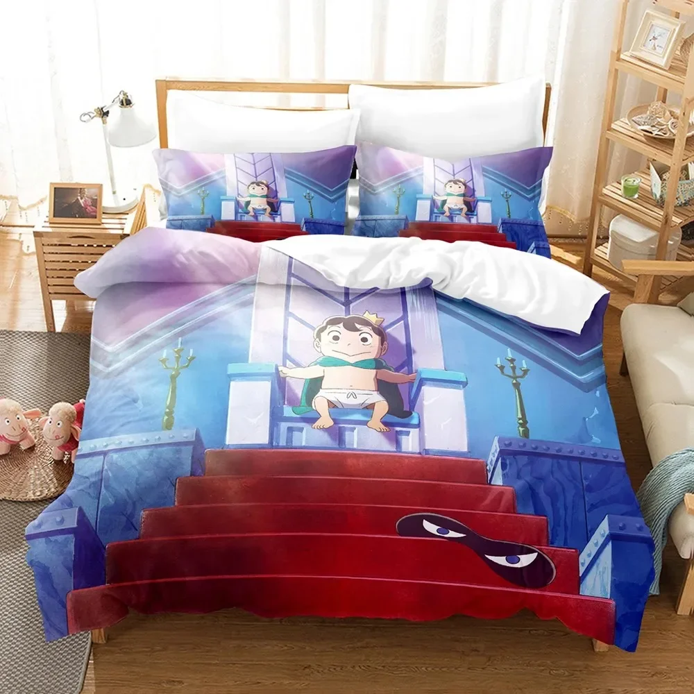 

3D Printed Anime Ranking of Kings Bojji Bedding Set Boys Girls Twin Queen Size Duvet Cover Pillowcase Bed Kids Adult