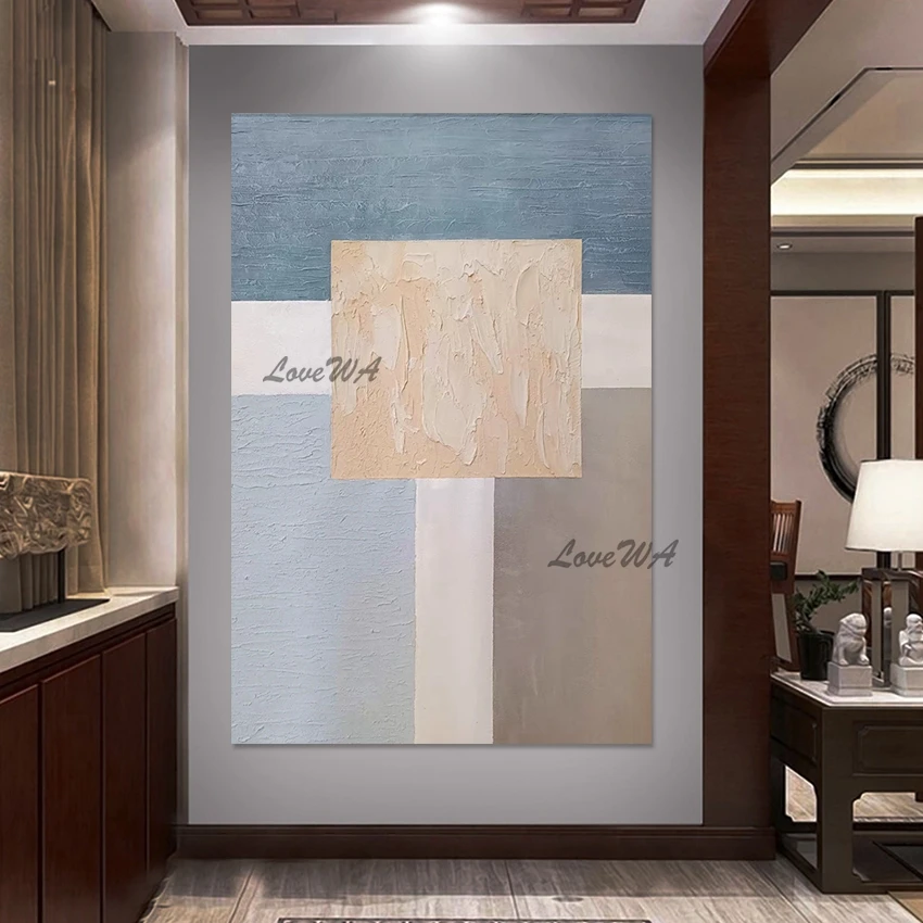 

Безрамная, настенная картина для ресторана, импортное украшение предметов из Китая, текстурированная абстрактная картина маслом, холст, оптовая продажа