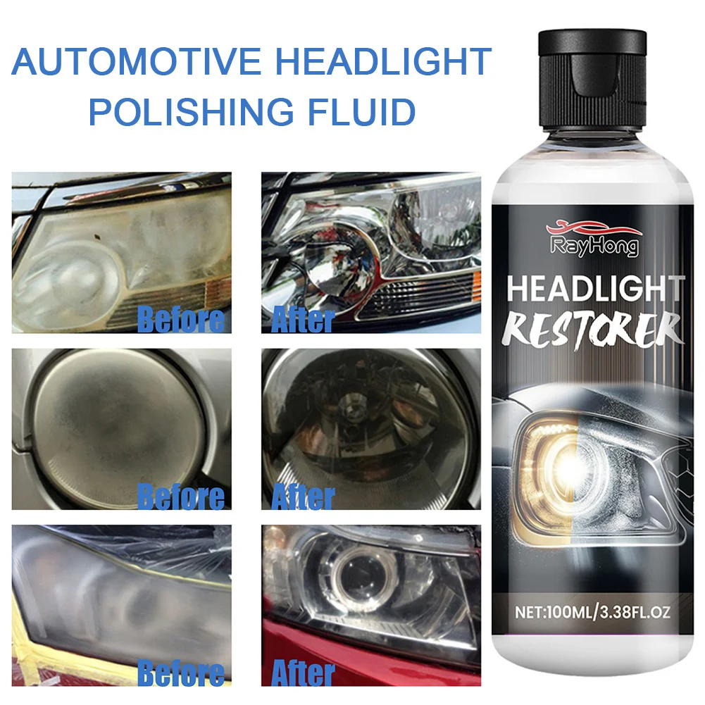 

Автомобильная полировальная жидкость для фар с тканевой губкой, средство для восстановления фар, полировка, защита от царапин, средство для чистки абажуров автомобильных ламп