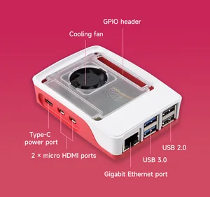 Raspberry Pi 5モデルPI5 2GB/4GB/8GB RAMオプションキット27Wパワー+ケース+64GBカード+カードリーダー+RTCカード 8ベストセールスオレンジPI 8GB RAM -6