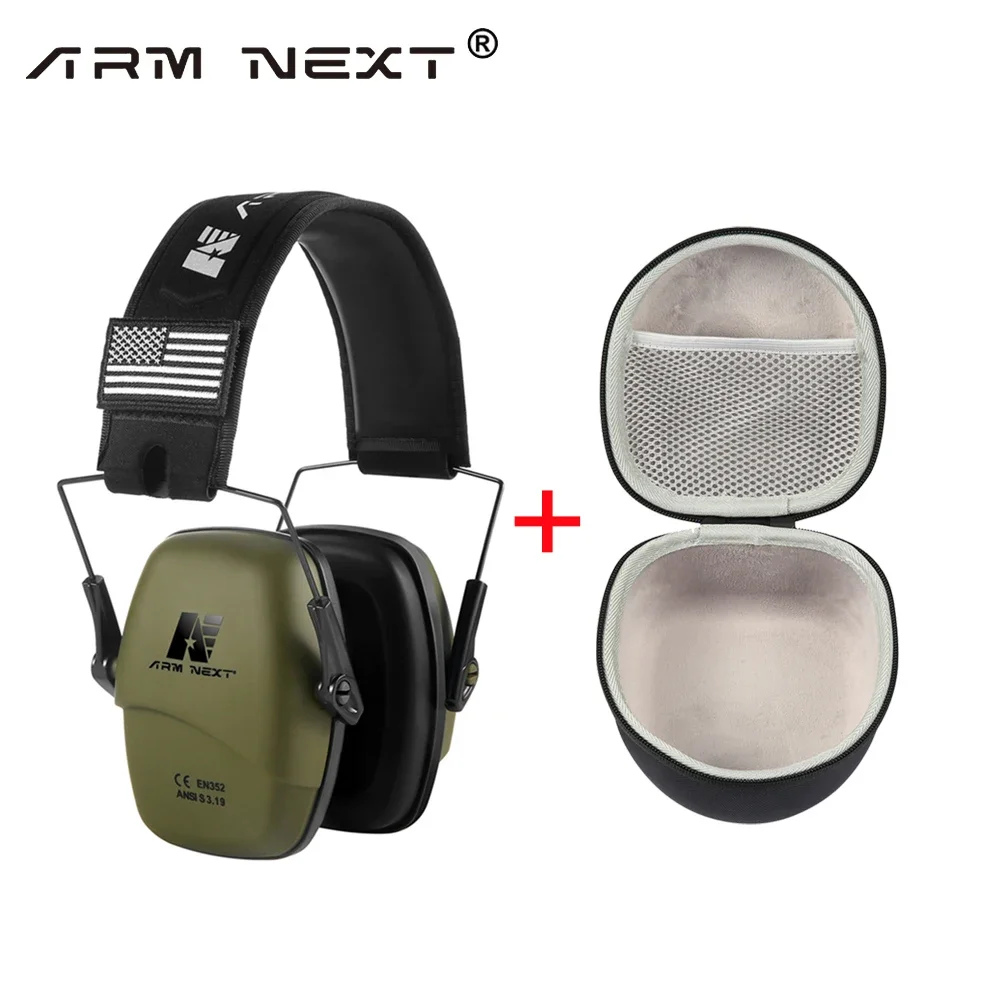 

ARM NEXT Shooting Anti-Noise Earmuff Tactical Hunting Folding Ear Defenders Hearing Protection Soundproof with Storage Case