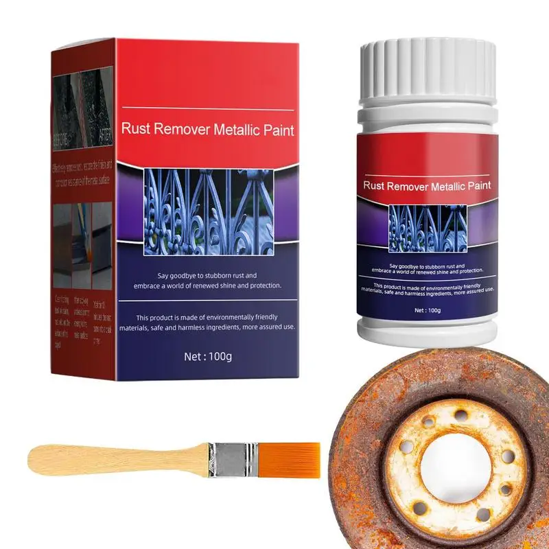 

Metal Rust Converter Rust Remover Paint Converter Agent With Brush Rust Renovator Metal Surfaces Rust Removal Primer Safe For