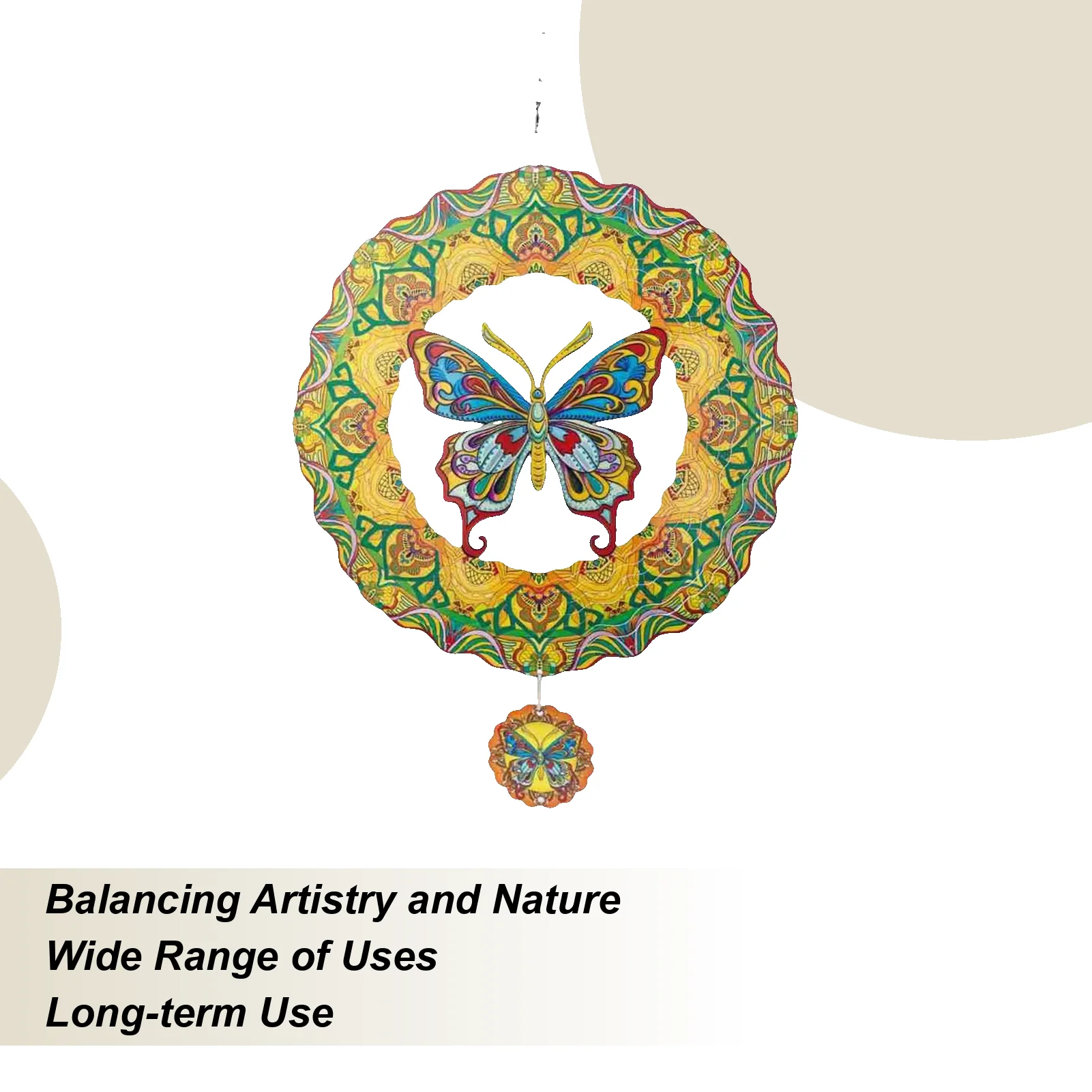 

Butterfly Wind Spinner Rustic Outdoor Metal Art Decor Butterfly Wind Sculptures For Patio Porch Backyard Courtyard Balcony